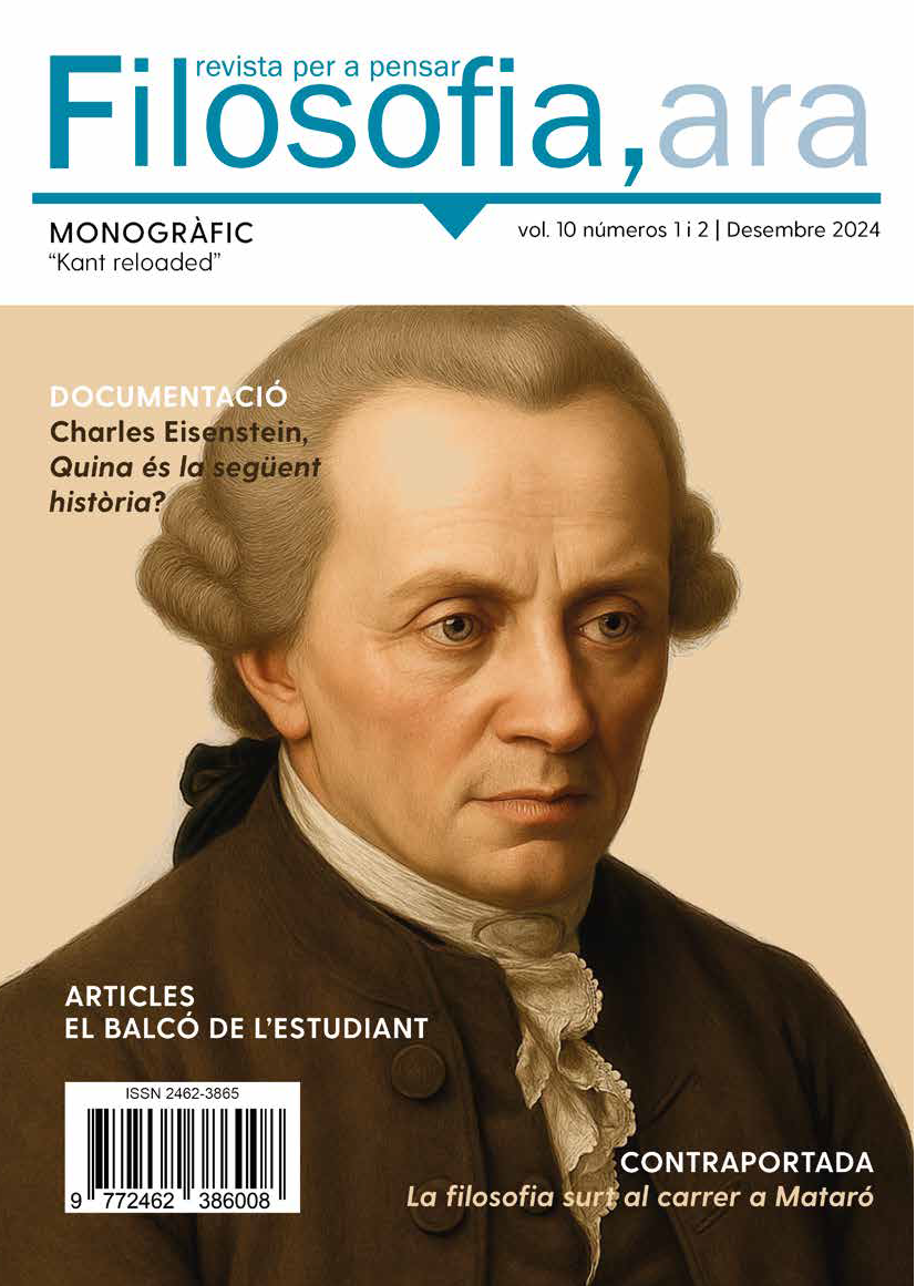 					Veure Vol. 10 No 1-2 (2024): Monogràfic: Kant reloaded
				